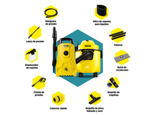 Combo Karcher Aspiradora WDL1 + Hidrolavadora K Compacta